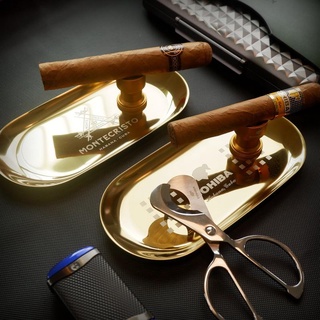 ที่เขี่ยบุหรี่ ที่เขี่ยบุหรี่ซิการ์ของผู้ชาย Cohiba ที่เขี่ยบุหรี่เรียบง่ายมีสไตล์และใช้งานได้จริงพร้อมสว่านซิการ์ที่คมช