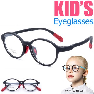 KOREA แว่นตาแฟชั่นเด็ก แว่นตาเด็ก รุ่น 2099 C-1 สีดำ ขาข้อต่อ วัสดุ TR-90 (สำหรับตัดเลนส์) เบาสวมไส่สบาย