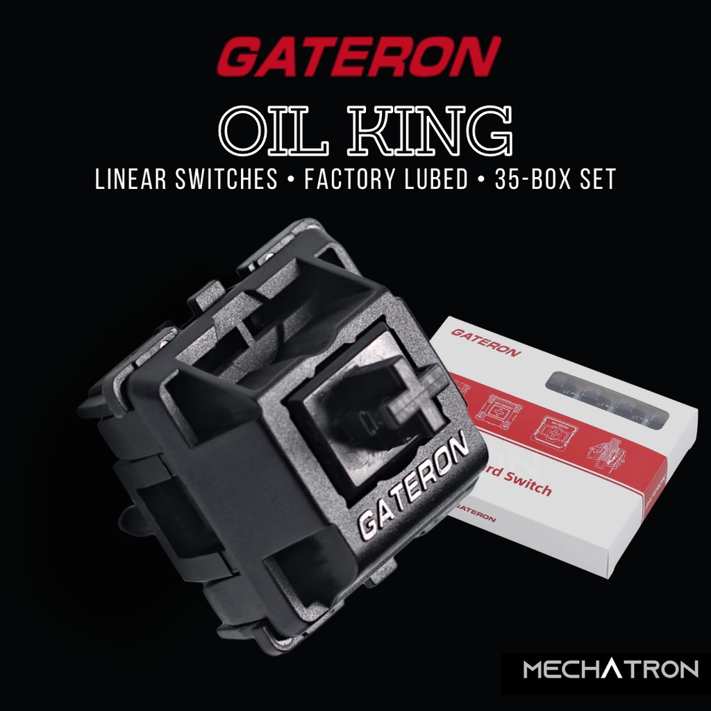 [Box Set] Gateron OIL KING Black Linear Switch *Pre-Lubed* Set-35 ...
