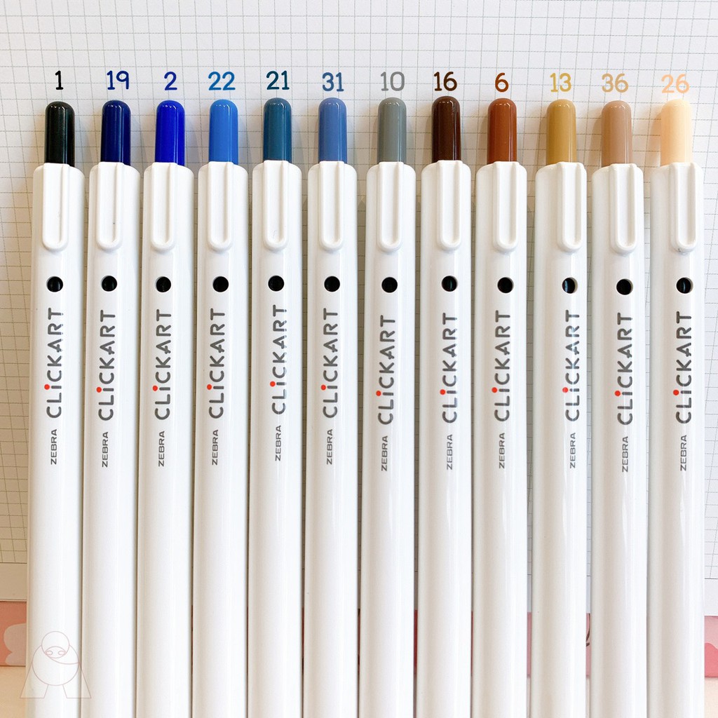 zebra-clickart-ปากกาเมจิกแบบหัวกด-36-สี