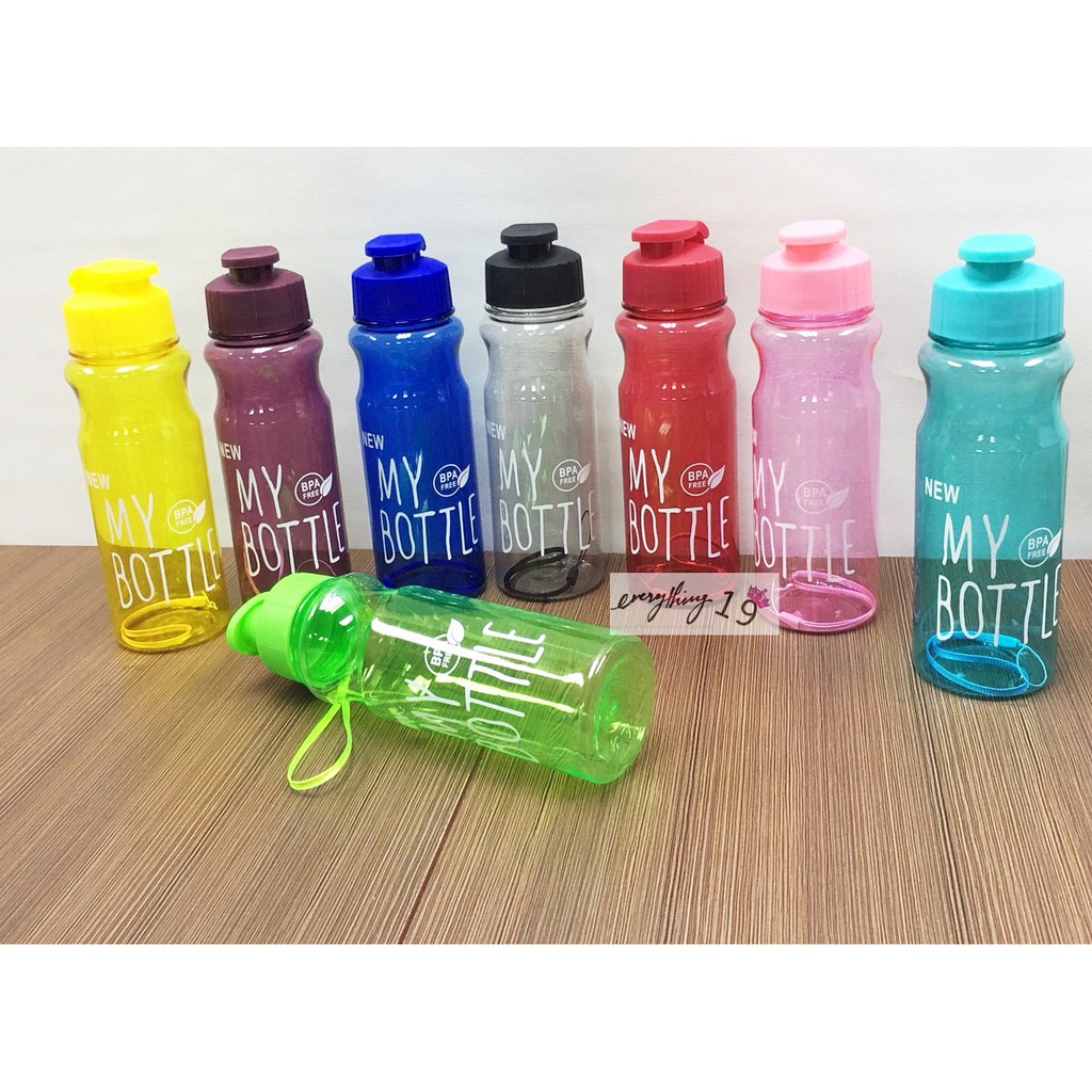 ขวดน้ำ-กระบอกน้ำ-my-bottle-มีฝาเปิด-ปิด-มีเชือกคล้อง-คละสี-กระบอกใส่น้ำ-500-ml-bb290
