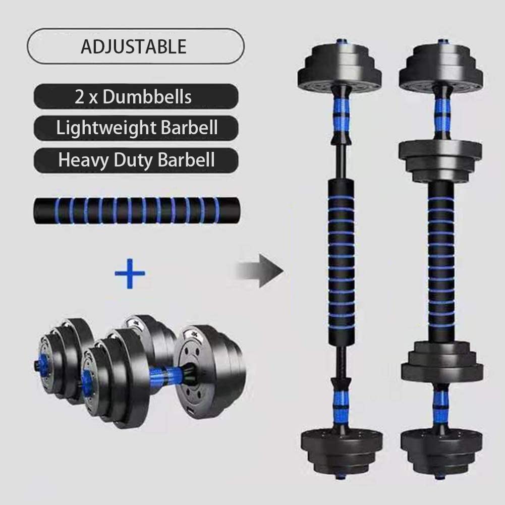 ดัมเบล-20-กิโล-ชุดดัมเบลพร้อมบาร์เบล-สร้างกล้ามเนื้อ-2pcs-ดำเบล-บาร์เบล-เวทยกน้ำหนัก-adjustable-dumbbell-and-barbell-set