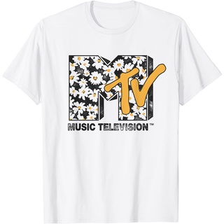 เสื้อยืดโอเวอร์ไซส์เสื้อยืด พิมพ์ลายโลโก้ MTV Daisy Distressed สําหรับผู้ใหญ่S-3XL