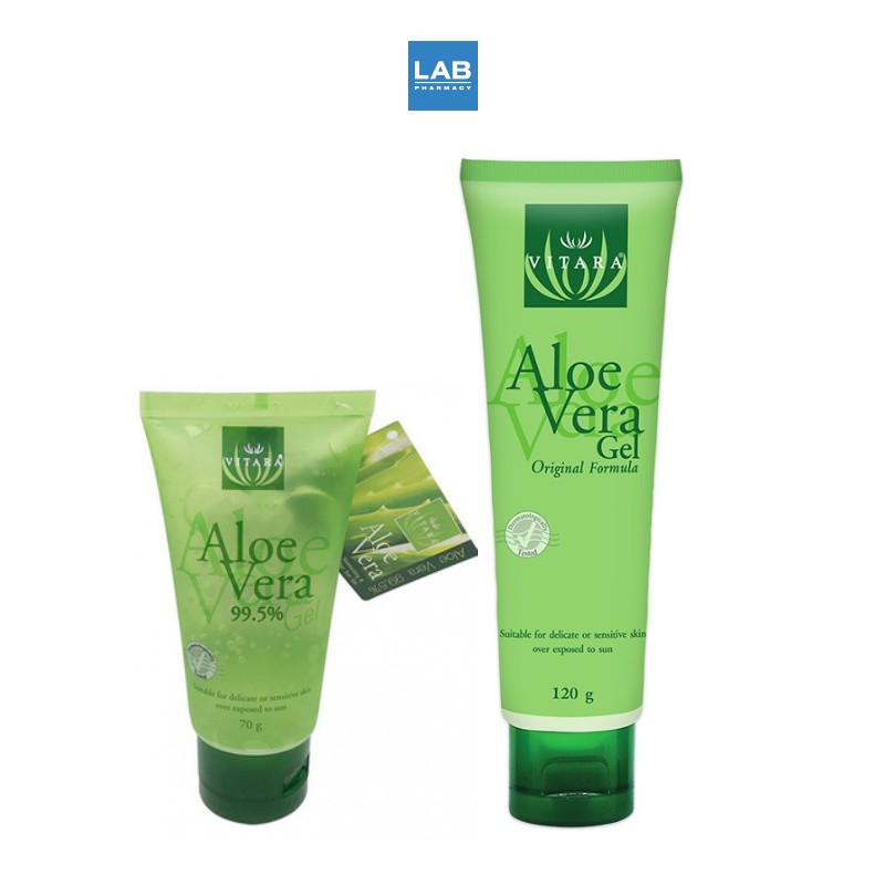 VITARA ALOE VERA GEL 99.5% - ไวทาร่า เจลว่านหางจระเข้ สำหรับผิวหน้า ผิวกาย  หรือทาหลังออกแดด | Shopee Thailand