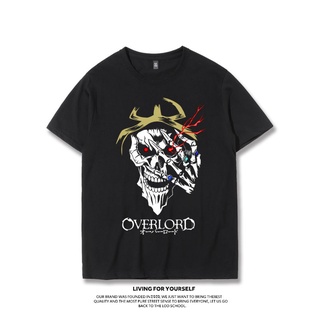 เสื้อยืดโอเวอร์ไซส์อะนิเมะราชาอมตะเสื้อผ้าต่อพ่วงกระดูกราชานริศกระดูกภูมิใจสองหยวน ins เสื้อยืดแขนสั้นผู้ชายS-4XL