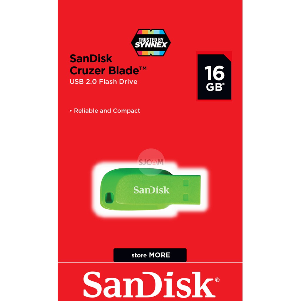 ภาพหน้าปกสินค้าSanDisk Flash Drive CRUZER BLADE USB2.0 16GB Green (SDCZ50C_016G_B35GE) แฟลชไดร์ฟ อุปกรณ์จัดเก็บข้อมูล Notebook Computer จากร้าน sjcam_officialstore บน Shopee