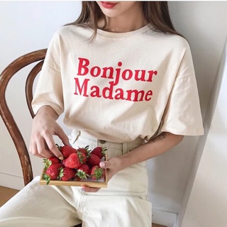 เสื้อยืด Bonjour Madame พร้อมส่ง (รอบส่ง อังคารและศุกร์)