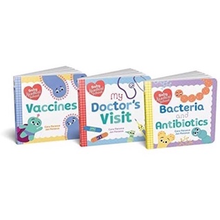 [หนังสือเด็ก 3 เล่ม] Baby Medical School Board Book Set: Bacteria and Antibiotics My Doctors Visit Vaccines university