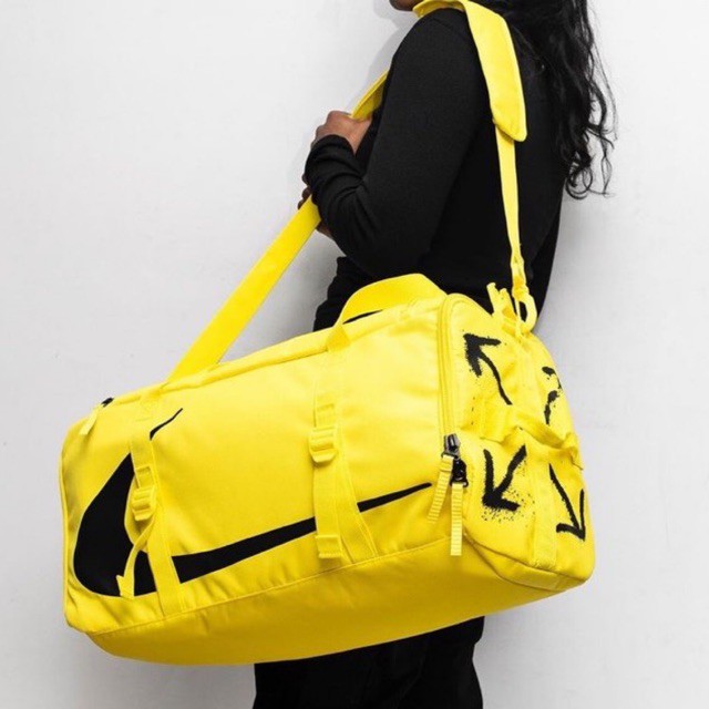 Nike X Off-White NRG RU Duffle Shoulder Bag in Opti Yellow