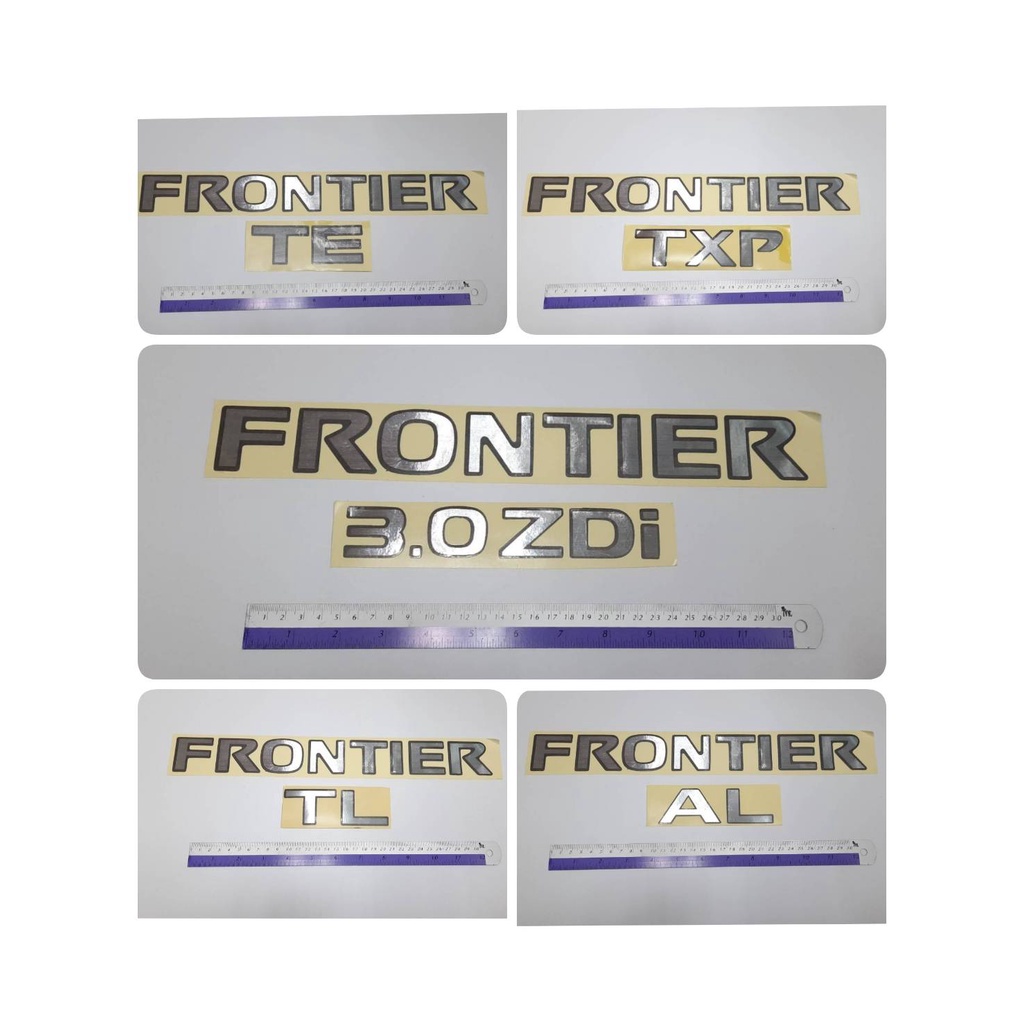 สติ๊กเกอร์แบบดั้งเดิม ติดฝาท้าย NISSAN FRONTIER คำว่า FRONTIER TXP TL ...