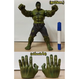 firstbuy_โมเดล หุ่น HULK เขียว กางเกงผ้า เปลี่ยนข้อมือได้ เสมือนจริง ขนาดสูง 25 ซม. ขยับข้อศอก แขน หัวเข่าได้ ของสะสม