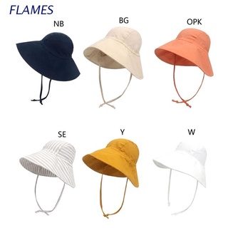 Fl หมวกบันนี่ ผ้าฝ้าย ผ้าลินิน แบบนิ่ม กันแดด สีพื้น เหมาะกับฤดูร้อน สําหรับเด็กทารก