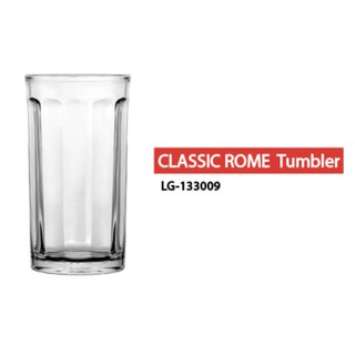 LG-133009 แก้วน้ำ เหลี่ยม Lucky Glass Classic Rome Tumbler 8.7 ออนส์(250ml) ตราลักกี้ แก้วเบียร์ แก้วทรงสูง