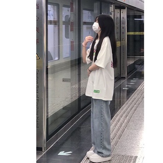 ▽ 🌸 XS-2XL กางเกงยีนส์เอวสูงผู้หญิงใหม่กางเกงขากว้างหลวมและบางสไตล์ญี่ปุ่นสไตล์ขี้เกียจเกาหลีกางเกงผู้หญิงน้ำ