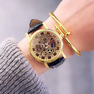 นาฬิกา นาฬิกาข้อมือ นาฬิกาข้อมือผู้หญิง นาฬิกาแฟชั่น นาฬิกาของผู้หญิง รุ่น LC-034 (สีทอง/ดำ)