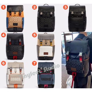 Coach C2722 C2712 C4139 C4019 C8130 Track Backpack In Colorblock Men กระเป๋าเดินป่า 2722 2712 4139 4019 8130