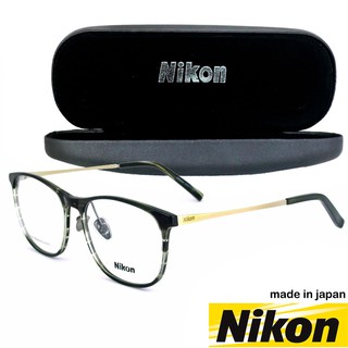 Nikon แว่นตารุ่น 6517 C-2 สีเทาขาทอง กรอบแว่นตา กรอบเต็ม ขาข้อต่อ วัสดุ พลาสติก พีซี เกรด เอ (สำหรับตัดเลนส์)