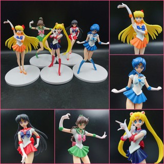 ฟิกเกอร์ โมเดล เซเลอร์มูน ครบชุด 5 ตัว ขนาด 16 Cm ตัวใหญ่ งานสวยมากๆ ซื้อทีเดียวจบ ของดีมีน้อย Sailor Moon 🌝