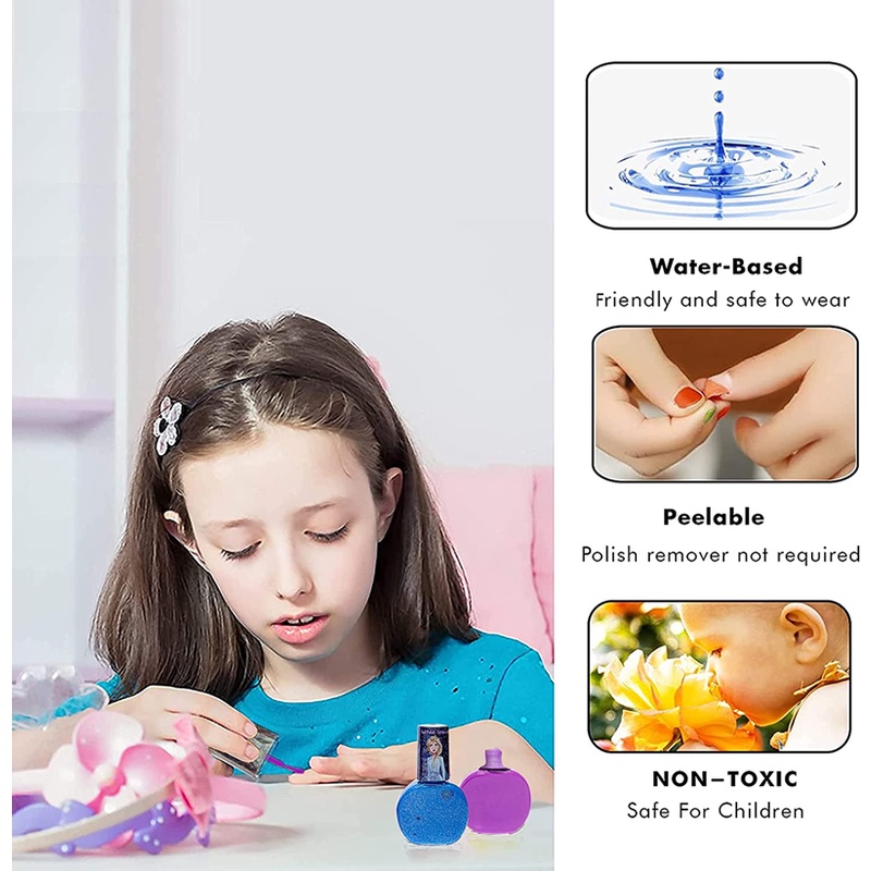 disney-สีทาเล็บ-ยาทาเล็บ-สีทาเล็บลอกได้-กลิ่นหอม-สีทาเล็บเจลไม่ต้องอบ-แห้งเร็ว-ปกป้องเล็บ-ของขวัญสำหรับเด็ก