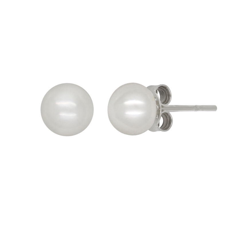 A.CEMI Pearl Earring Stud Starter แท้ ต่างหูมุกแท้ ต่างหูเงินแท้ ชุบทอง