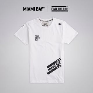 Miami Bay เสื้อยืด รุ่น Find the line สีขาว