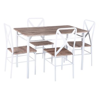 ชุดโต๊ะอาหาร 4 ที่นั่ง FURDINI KANTHA สีโอ๊ค/ขาว ตอบโจทย์การใช้งานของทุกคนในครอบครัวด้วย ชุดโต๊ะทานข้าว Top โต๊ะและที่นั