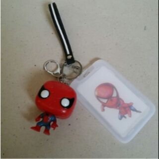 ป้ายชื่อ พร้อมตุ๊กตา สไปเดอร์แมน Spiderman ใส่คีร์การ์ดได้ค่ะ ขนาดตุ๊กตา 6x4 ซม