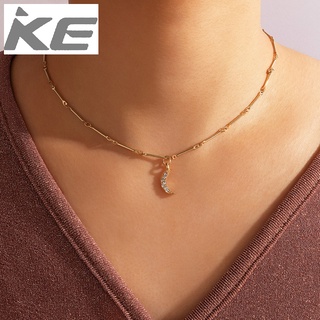 Simple Necklace Moon Diamond Single Necklace Geometric Meniscus Clavicle Chain for girls for