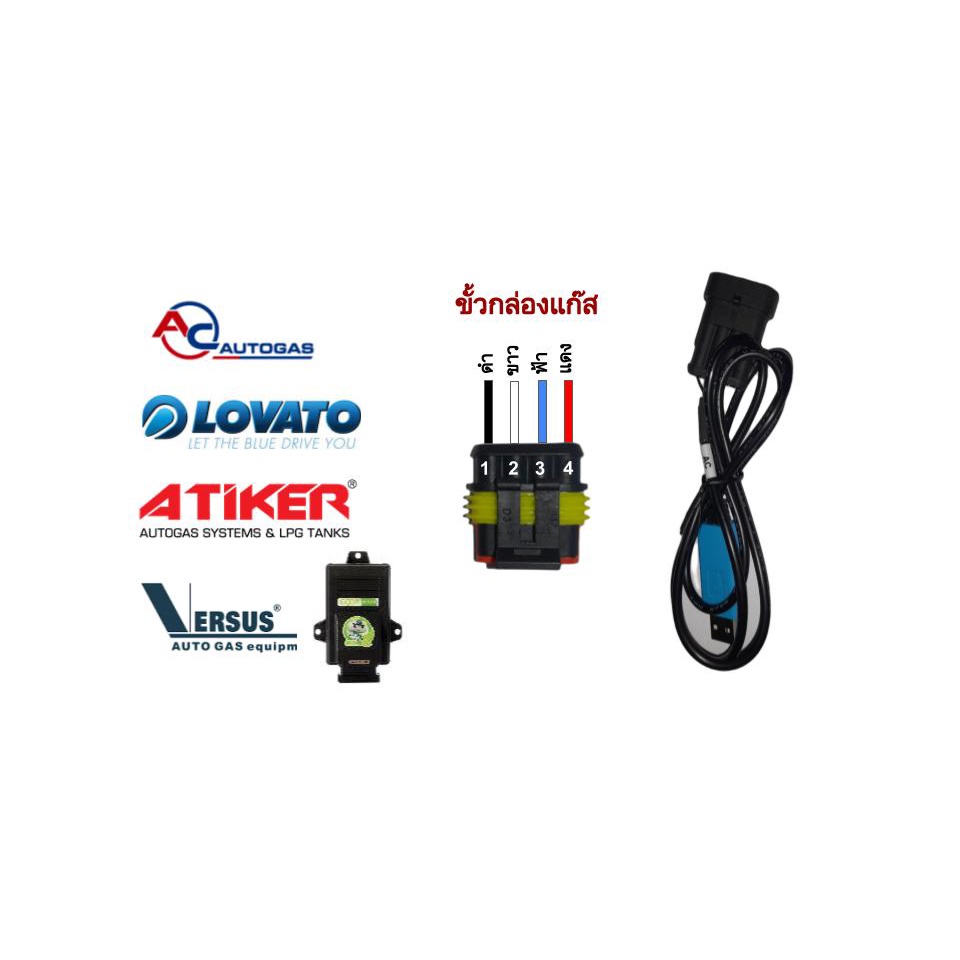 ภาพหน้าปกสินค้าสายจูนแก๊ส ไว้ปรับจูนและดูค่าต่างๆ ยี่ห้อ AC,Energy Reform,AEB,Emmegas,AG,Versus,GI