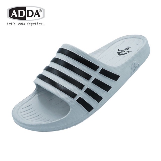 รองเท้าแตะแอดด้า-adda-แท้-100-รองเท้าหูสวม-เบา-ใส่สบาย-สี-เทา-กรม-ดำ-55r01