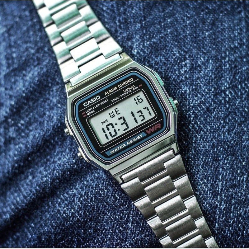 ภาพหน้าปกสินค้าแท้100% นาฬิกาคาสิโอ Casio A158WA-1 รับประกัน 1 ปี อุปกรณ์ครบครับ จากร้าน wbwatch บน Shopee