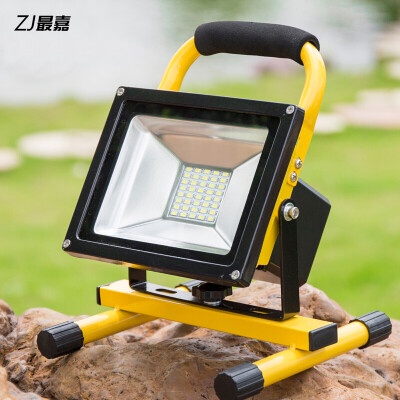 สปอร์ตไลท์-แบบไร้สาย-10w-พร้อมแบตเตอรี่ในตัว-rechargeable-flood-light-10w-พกพากันน้ำ-ip65-น้ำท่วมไฟฉุกเฉิน-0413