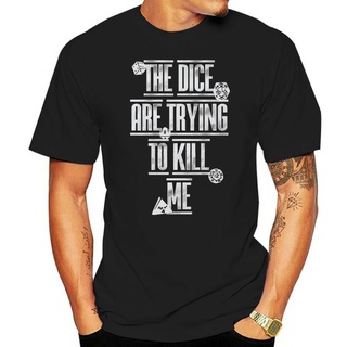 เสื้อยืดลําลอง ผ้าฝ้าย แขนสั้น คอกลม พิมพ์ลาย The Dice Are Try To ทรงหลวม สําหรับผู้ชาย และผู้หญิง