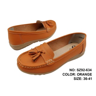 CSB รองเท้าหนังวัว SZ92-634 รองเท้าผู้หญิงสไตส์คัดชูแฟชั่น พร้อมส่ง