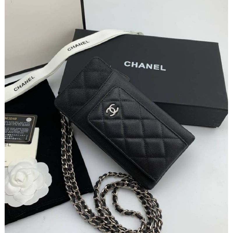 Chanel phone Case Caviar leather Original Shopee Thailand
