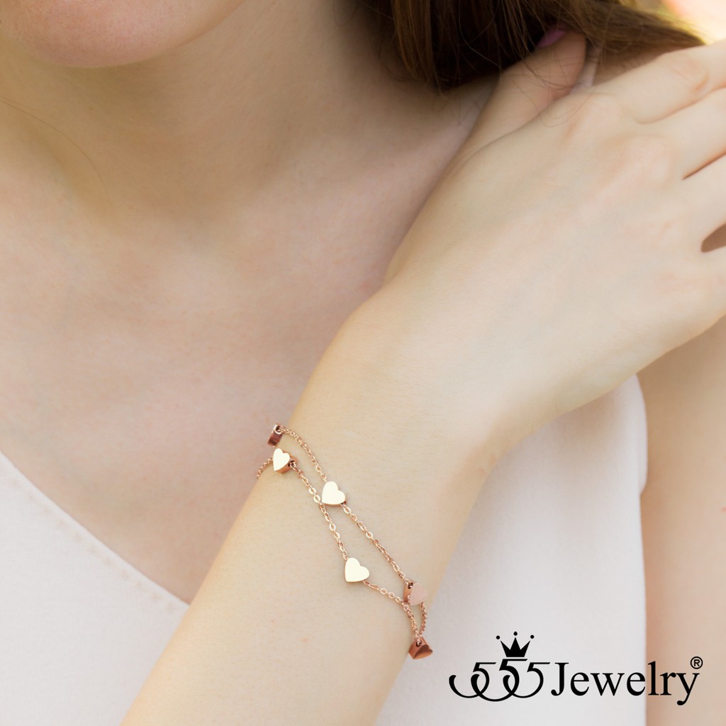 555jewelry-สร้อยข้อมือสแตนเลส-สตีล-รูปหัวใจ-รุ่น-mnc-br492-สร้อยข้อมือผู้หญิง-สร้อยข้อมือสวยๆ-สร้อยข้อมือแฟชั่น-br26