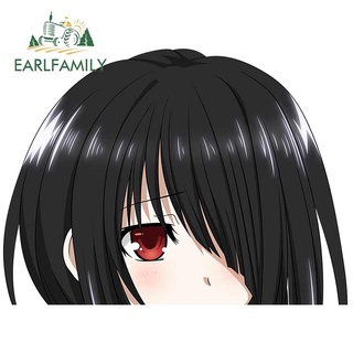 Earlfamily สติกเกอร์ไวนิล ลาย Kurumi Peeker 3D กันน้ํา 13 ซม. x 9.5 ซม. สําหรับติดตกแต่งกระจกรถยนต์