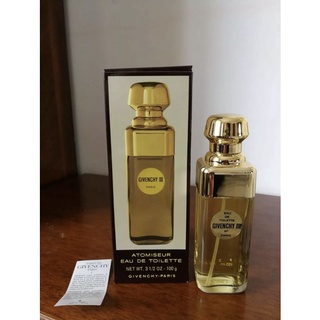 Givenchy III Eau de Toilette Edt 100ml. Spray Perfume for woman Rare Vintage Old 1970 First Version Sealed.