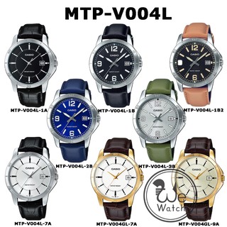 ราคาCASIO ของแท้ รุ่น MTP-V004GL MTP-V004L นาฬิกาผู้ชาย สายหนัง ประกัน 1 ปี MTPV004 MTPV004L MTPV004GL