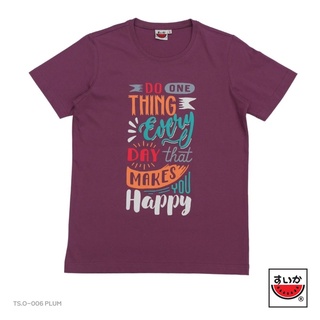 แตงโม (SUIKA) - เสื้อแตงโม "POSITIVI-TEES" คอกลมพิมพ์ลาย ...MAKES YOU HAPPY ( TS.O-006 )