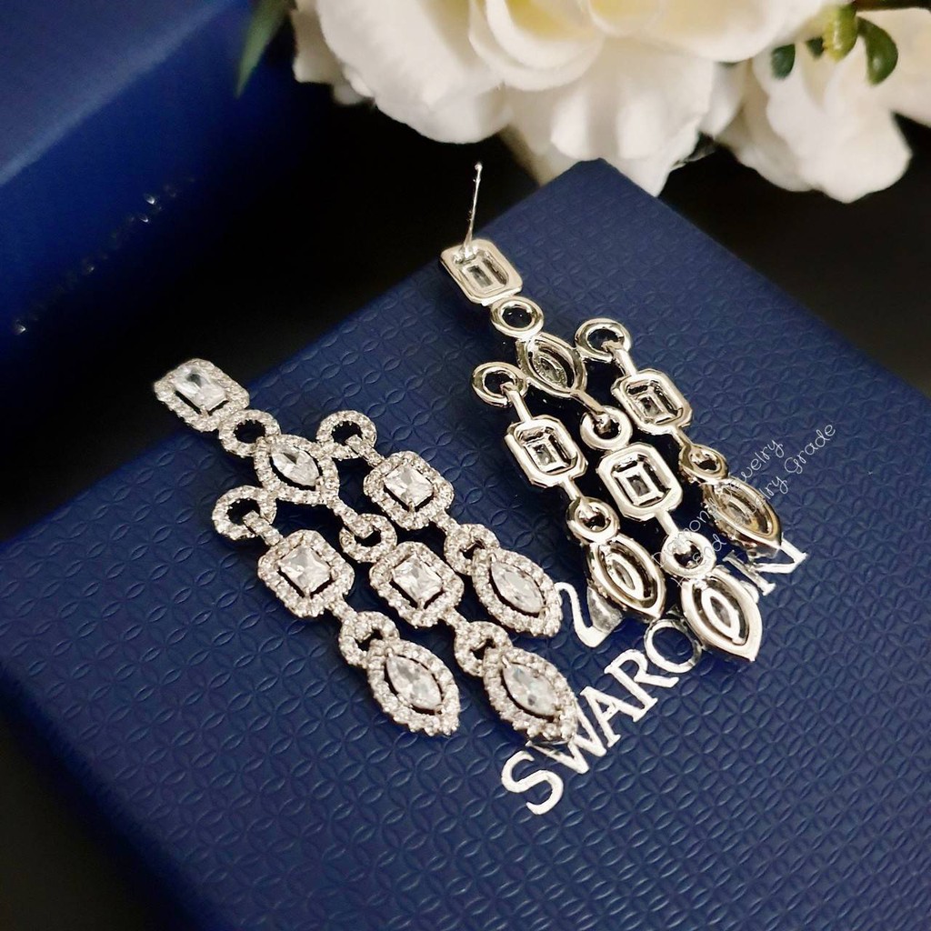 diamond-earring-ต่างหูเพชร-ต่างหูออกงาน-ตกแต่งด้วยเพชร-cz-แท้-งานสวยน่ารัก-ดีไซส์เก๋มากๆค่ะ-เพชรวิ้งที่สุดมีคลาสมากๆค่ะ