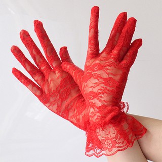 ภาพขนาดย่อของภาพหน้าปกสินค้าถุงมือลูกไม้ลูกไม้เซ็กซี่ ถุงมือสั้น จากร้าน beautylife55 บน Shopee