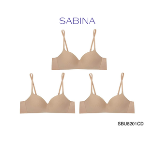 สินค้า Sabina เสื้อชั้นใน Seamless Fit (Set 3 ชิ้น) (ไม่มีโครง) รุ่น Pretty Republic รหัส SBU8201CD  สีเนื้อเข้ม
