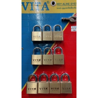กุญแจทองเหลืองแท้ VITA ชุดคีย์ไลค์ ขนาด35-40-50/10ตัวชุด