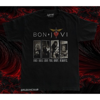 เสื้อยืด โอเวอร์ไซซ์ ลาย Bootleg Bon Jovi Band สไตล์วินเทจ