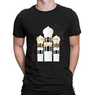เสื้อยืดโอเวอร์ไซส์เสื้อยืดคอกลม ผ้าฝ้าย พิมพ์ลายตัวอักษร Happy Ramadan Eid Mubarak Islam ระบายอากาศ สําหรับชาวมุสลิมS-3