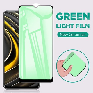 Green Eye Protection Screen Protector For Xiaomi Mi 9T 10T Poco X3 Pro NFC F3 M3 Redmi Note 10 9 8 7 Pro 9S 9T 9A 9C 8A Ceramics Tempered Glass