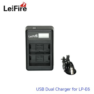 LeiFire Charger Dual USB For Canon LP-E6 ที่ชาร์จ |ประกันศูนย์ 1ปี|