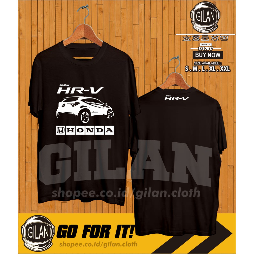 เสื้อผู้ชายเท่-ฮอนด้าใหม่hrvv3เสื้อยืดรถยนต์เสื้อยืดรถยนต์-ผ้าgilan