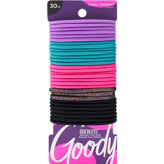 ** แบ่งขาย ** Goody #06490 Ouchless Glitter Glam No-Metal Hair Elastics จำนวน 1 เส้น นำเข้า USA